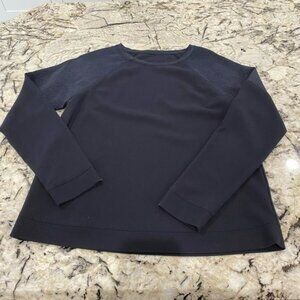 Vince Black Silk Embellished Shoulders CrewNeck Sweatshirt‎ size XS